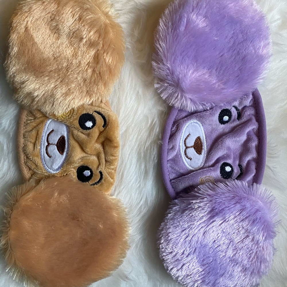Kids fluffy Mask Purple